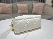 Dior Cowhide Leather Shoulder Bag in White 20x13cm - 2