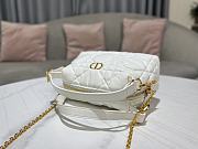 Dior Cowhide Leather Shoulder Bag in White 20x13cm - 4