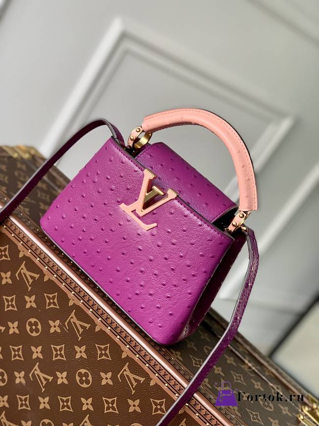 Louis Vuitton Capucines Monogram Flower Pattern Bag in Pink 21x14x8 cm - 1