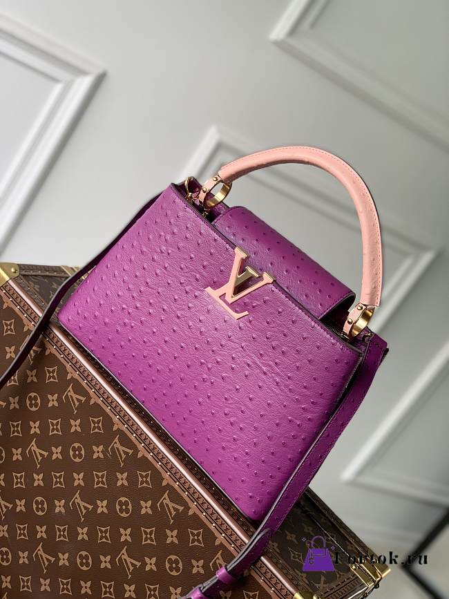 Louis Vuitton Capucines Monogram Flower Pattern Bag in Pink 31.5×20×11 cm - 1