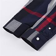Burberry Check Stretch Cotton Poplin Shirt in Blue - 3