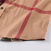 Burberry Check Stretch Cotton Poplin Shirt in Brown - 4