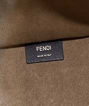 Fendi Embossed Leather Tote Bag in Purple 37x13.5x32cm - 4