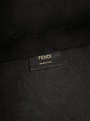 Fendi Embossed Leather Tote Bag in Black 37x13.5x32cm - 2