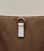Fendi Embossed Leather Tote Bag in White 37x13.5x32cm - 4