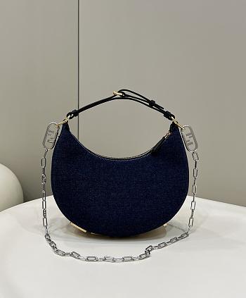 Fendi Blue Graphy Bag 29x24.5x10cm