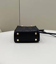 Fendi Embossed Leather Mini Tote Bag in Black 13x5x17cm - 6