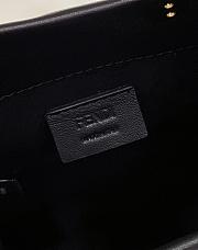 Fendi Embossed Leather Mini Tote Bag in Black 13x5x17cm - 5