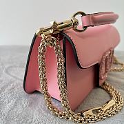 Valentino Garavani Mini Locò Crystal-Embellished Shoulder Bag in Pink - 5