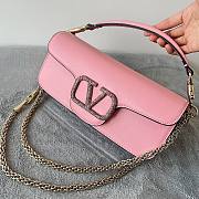 Valentino Garavani Mini Locò Crystal-Embellished Shoulder Bag in Pink - 2