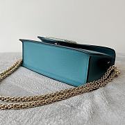 Valentino Garavani Mini Locò Crystal-Embellished Shoulder Bag in Blue - 5