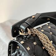 Valentino Garavani Rockstud Spike Quilted Leather Shoulder Bag in Black - 2