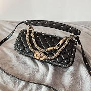 Valentino Garavani Rockstud Spike Quilted Leather Shoulder Bag in Black - 5