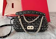 Valentino Garavani Rockstud Spike Quilted Leather Shoulder Bag in Black - 1