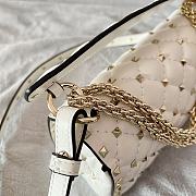 Valentino Garavani Rockstud Spike Quilted Leather Shoulder Bag in White - 5