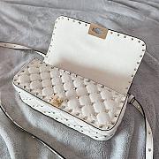 Valentino Garavani Rockstud Spike Quilted Leather Shoulder Bag in White - 2