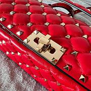 Valentino Garavani Rockstud Spike Quilted Leather Shoulder Bag in Red - 2