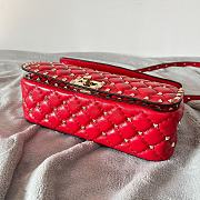 Valentino Garavani Rockstud Spike Quilted Leather Shoulder Bag in Red - 3
