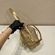 Prada Crystal-Embellished Satin Bag in Gold Color 16x21x10cm - 2