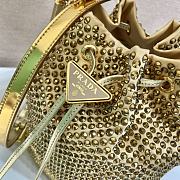 Prada Crystal-Embellished Satin Bag in Gold Color 16x21x10cm - 5