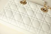 Dior Lady D-Joy Bag in White 26x13.5x5cm - 4