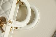 Dior Lady D-Joy Bag in White 26x13.5x5cm - 3