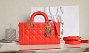 Dior Lady D-Joy Bag in Red 26x13.5x5cm - 1
