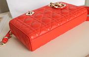 Dior Lady D-Joy Bag in Red 26x13.5x5cm - 4