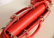 Dior Lady D-Joy Bag in Red 26x13.5x5cm - 6