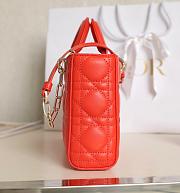 Dior Lady D-Joy Bag in Red 26x13.5x5cm - 3