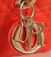 Dior Lady D-Joy Bag in Red 26x13.5x5cm - 2