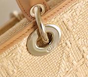 Dior Lady D-Joy Natural Cannage Raffia Bag 26x13.5x5cm - 4