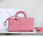 Dior Lady D-Joy Bag in Pink 26x13.5x5cm - 6