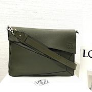 Loewe Puzzle Messenger Bag in Green 37x25x9cm - 1