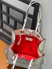 Loewe Leather Shopping Tote Bag in White 30x27x13cm  - 2
