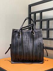 Loewe Leather Shopping Tote Bag in Black 30x27x13cm  - 1