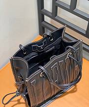 Loewe Leather Shopping Tote Bag in Black 30x27x13cm  - 4