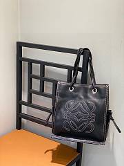 Loewe Leather Shopping Tote Bag in Black 30x27x13cm  - 6