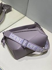 Loewe Puzzle Edge Purple Bag in Satin Calfskin 24x10.5x16.5cm - 3