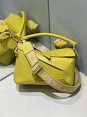 Loewe Puzzle Edge Yellow Bag in Satin Calfskin 24x10.5x16.5cm - 1