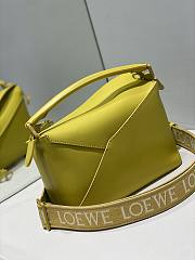 Loewe Puzzle Edge Yellow Bag in Satin Calfskin 24x10.5x16.5cm - 4