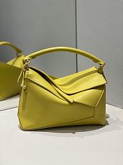 Loewe Puzzle Edge Yellow Bag in Satin Calfskin 24x10.5x16.5cm - 6