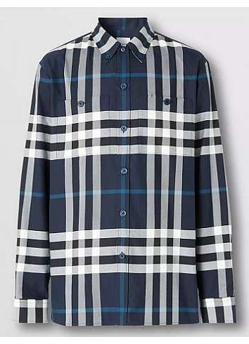 Burberry Night Check Cotton Twill Shirt