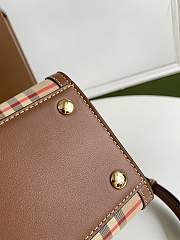 Burberry Brown Title Vintage Check Mini Tote Bag 26x13.5x20cm - 6