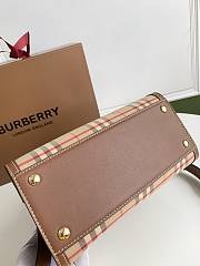 Burberry Brown Title Vintage Check Mini Tote Bag 26x13.5x20cm - 5