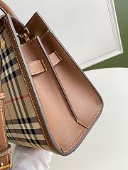Burberry Brown Title Vintage Check Mini Tote Bag 26x13.5x20cm - 3