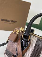 Burberry Check and Leather Mini Bowling Bag 18.5x11x12cm - 6