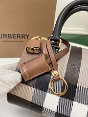 Burberry Check and Leather Mini Bowling Bag 18.5x11x12cm - 5