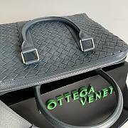 Bottega Veneta Leather Intrecciato Bag in Grey 39x30.5x11cm - 6