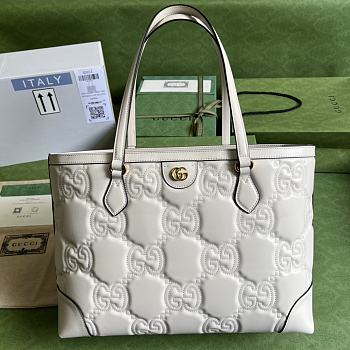 Gucci Ophidia Tote Bag in White 38x28x14cm